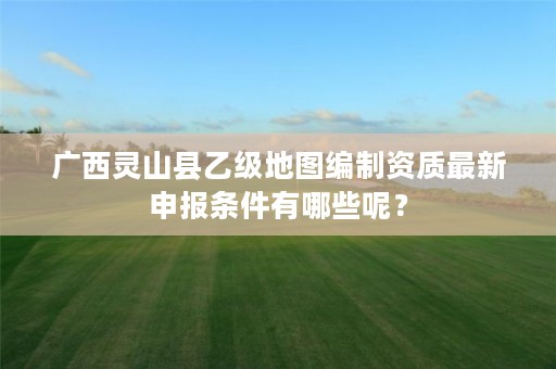 广西灵山县乙级地图编制资质最新申报条件有哪些呢?