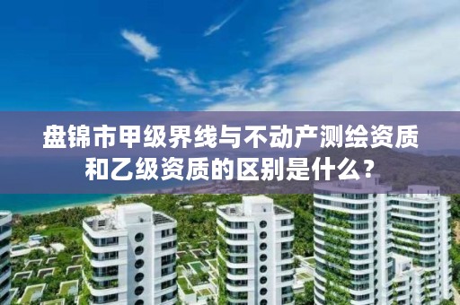 盘锦市甲级界线与不动产测绘资质和乙级资质的区别是什么？