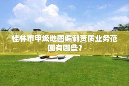 桂林市甲级地图编制资质业务范围有哪些?