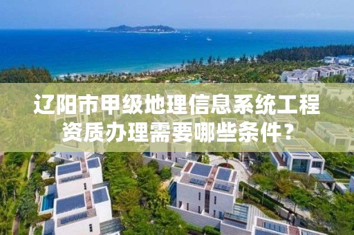 辽阳市甲级地理信息系统工程资质办理需要哪些条件？