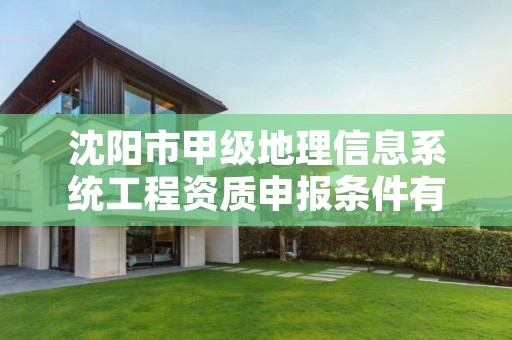 沈阳市甲级地理信息系统工程资质申报条件有哪些？建议收藏！