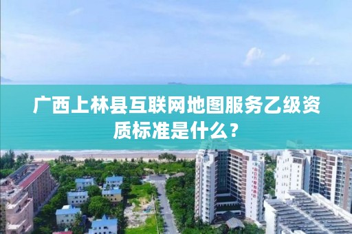 广西上林县互联网地图服务乙级资质标准是什么?