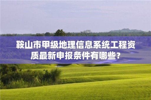 鞍山市甲级地理信息系统工程资质最新申报条件有哪些？