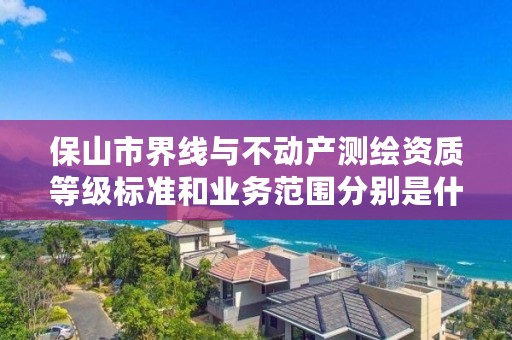 保山市界线与不动产测绘资质等级标准和业务范围分别是什么?