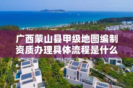 广西蒙山县甲级地图编制资质办理具体流程是什么?