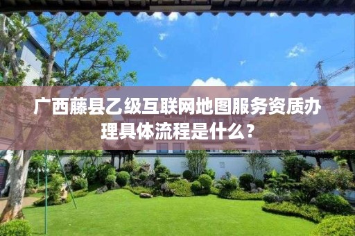 广西藤县乙级互联网地图服务资质办理具体流程是什么?