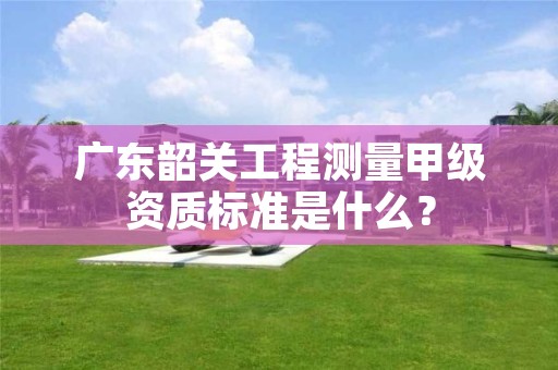 广东韶关工程测量甲级资质标准是什么?