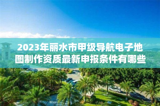 2023年丽水市甲级导航电子地图制作资质最新申报条件有哪些？