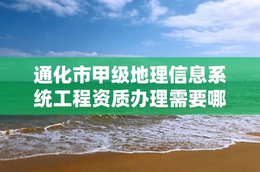 通化市甲级地理信息系统工程资质办理需要哪些条件?