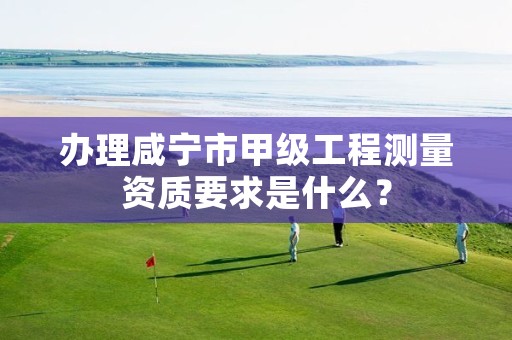 办理咸宁市甲级工程测量资质要求是什么?