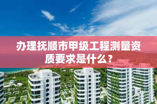 办理抚顺市甲级工程测量资质要求是什么？