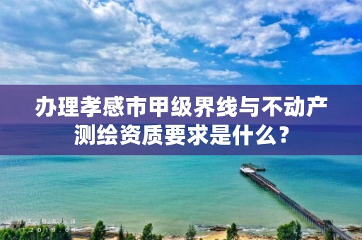 办理孝感市甲级界线与不动产测绘资质要求是什么?