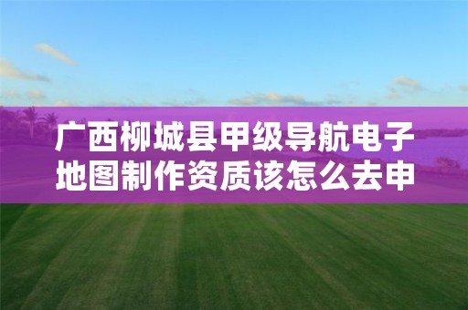 广西柳城县甲级导航电子地图制作资质该怎么去申请?