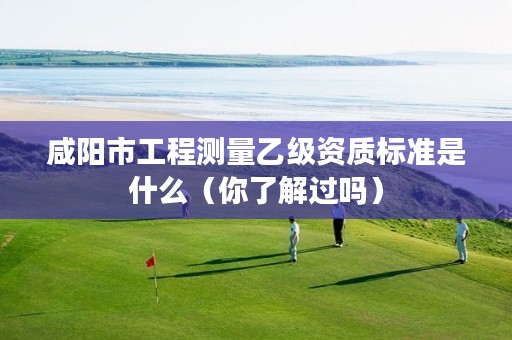 咸阳市工程测量乙级资质标准是什么(你了解过吗)