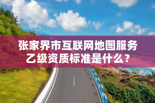 张家界市互联网地图服务乙级资质标准是什么?