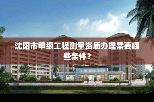 沈阳市甲级工程测量资质办理需要哪些条件？