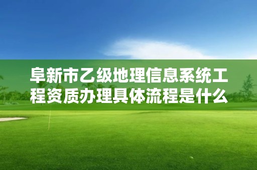阜新市乙级地理信息系统工程资质办理具体流程是什么？