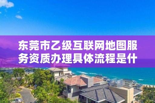 东莞市乙级互联网地图服务资质办理具体流程是什么？