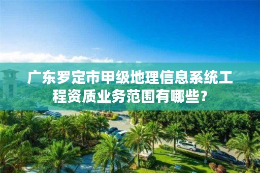 广东罗定市甲级地理信息系统工程资质业务范围有哪些？