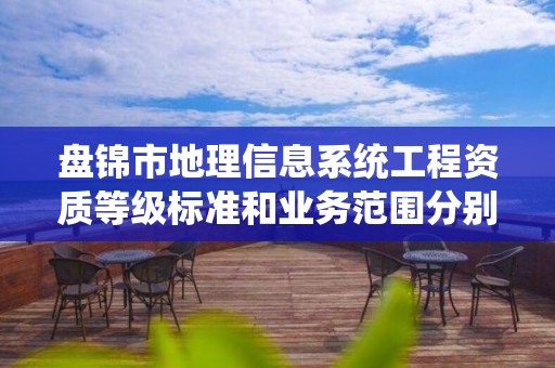 盘锦市地理信息系统工程资质等级标准和业务范围分别是什么？