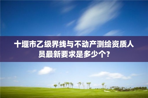 十堰市乙级界线与不动产测绘资质人员最新要求是多少个?