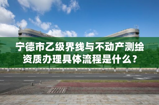 宁德市乙级界线与不动产测绘资质办理具体流程是什么?