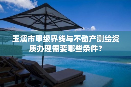 玉溪市甲级界线与不动产测绘资质办理需要哪些条件?