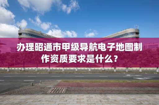 办理昭通市甲级导航电子地图制作资质要求是什么?