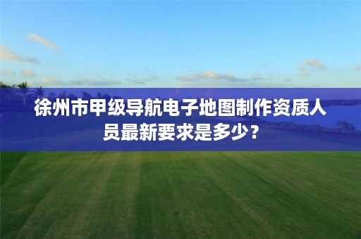 徐州市甲级导航电子地图制作资质人员最新要求是多少?