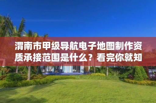 渭南市甲级导航电子地图制作资质承接范围是什么?看完你就知道了