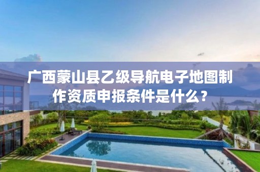 广西蒙山县乙级导航电子地图制作资质申报条件是什么?