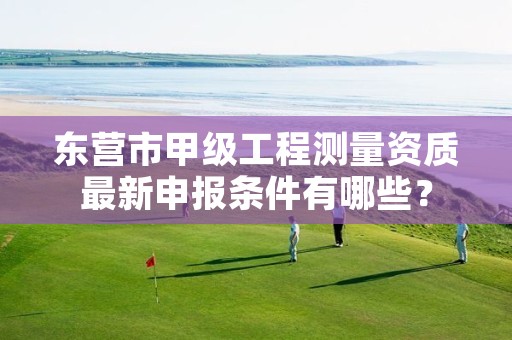 东营市甲级工程测量资质最新申报条件有哪些?