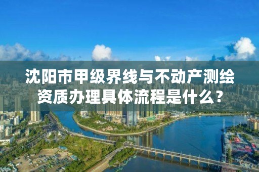 沈阳市甲级界线与不动产测绘资质办理具体流程是什么？