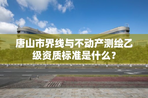 唐山市界线与不动产测绘乙级资质标准是什么?