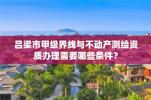 吕梁市甲级界线与不动产测绘资质办理需要哪些条件?