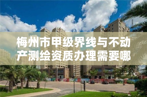 梅州市甲级界线与不动产测绘资质办理需要哪些条件？