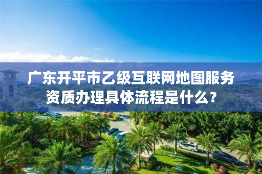 广东开平市乙级互联网地图服务资质办理具体流程是什么?