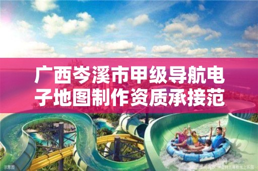 广西岑溪市甲级导航电子地图制作资质承接范围是什么?