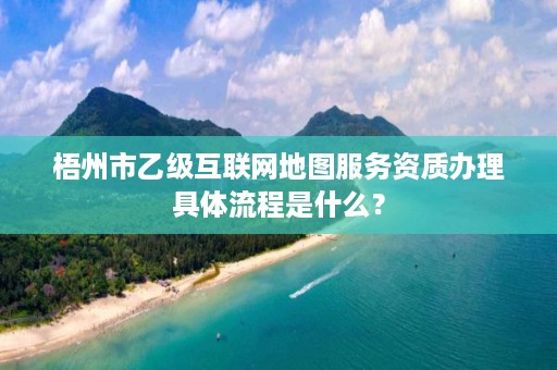 梧州市乙级互联网地图服务资质办理具体流程是什么?