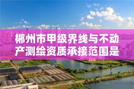 郴州市甲级界线与不动产测绘资质承接范围是什么?