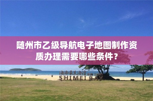 随州市乙级导航电子地图制作资质办理需要哪些条件?