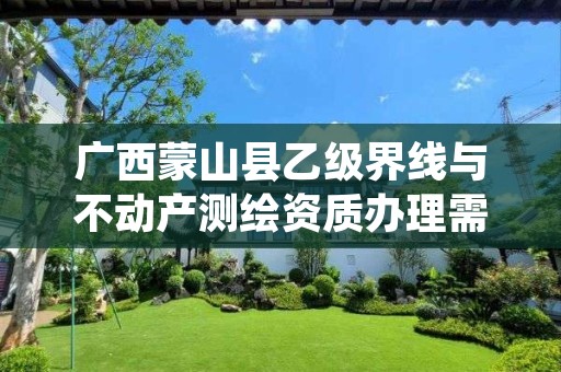 广西蒙山县乙级界线与不动产测绘资质办理需要哪些条件?