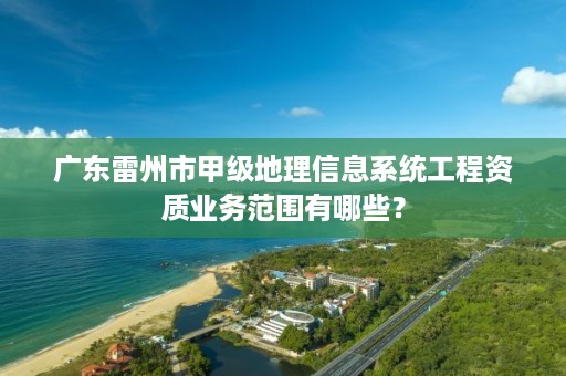 广东雷州市甲级地理信息系统工程资质业务范围有哪些?