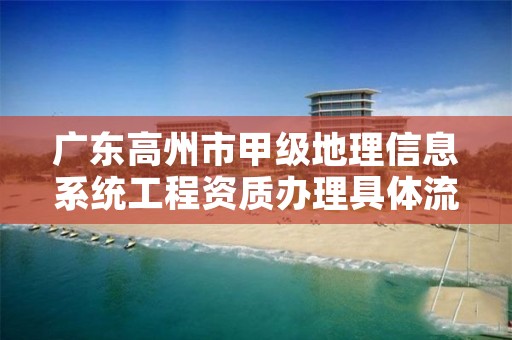 广东高州市甲级地理信息系统工程资质办理具体流程是什么?