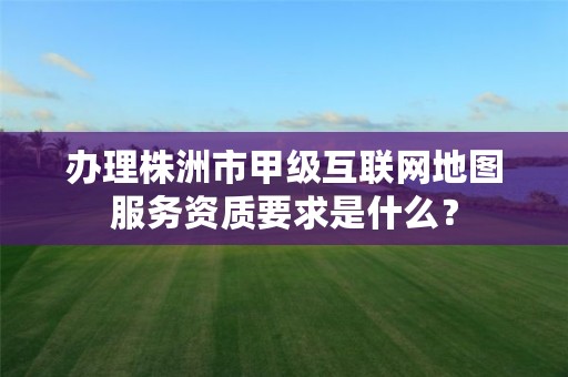 办理株洲市甲级互联网地图服务资质要求是什么?