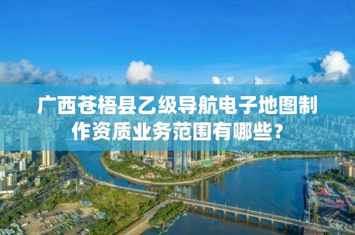 广西苍梧县乙级导航电子地图制作资质业务范围有哪些?