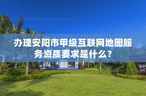 办理安阳市甲级互联网地图服务资质要求是什么？