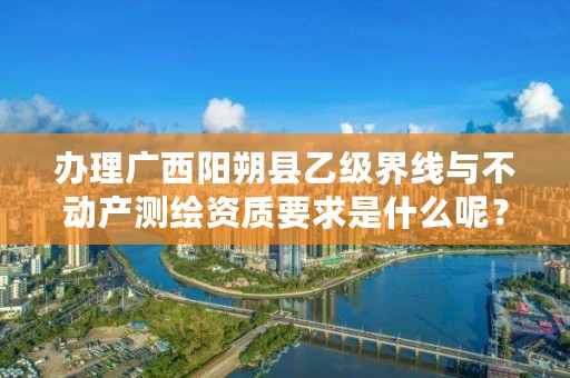 办理广西阳朔县乙级界线与不动产测绘资质要求是什么呢？