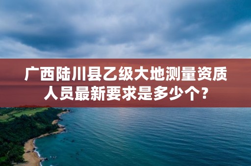 广西陆川县乙级大地测量资质人员最新要求是多少个？