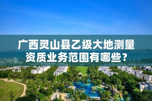 广西灵山县乙级大地测量资质业务范围有哪些?